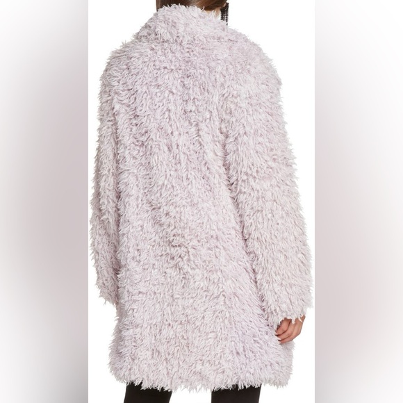Willow & Clay Lilac Purple Faux Fur Shaggy Teddy Jacket Size Coat - Picture 2 of 12